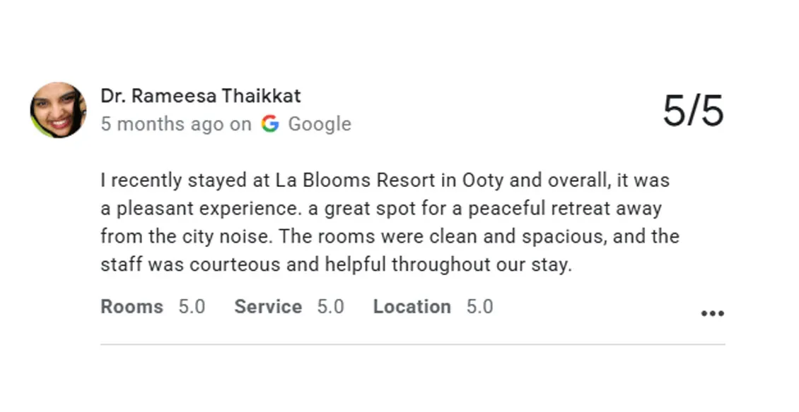 Guest appreciating hospitality and scenic beauty at Lablooms Holidays