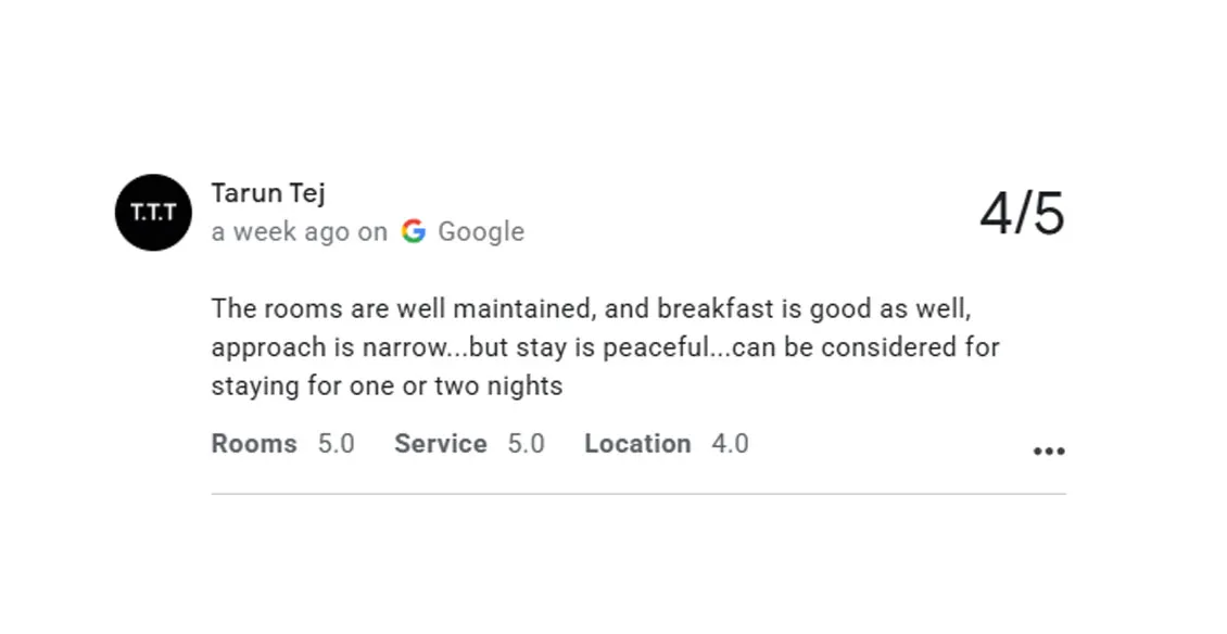 Guest expressing gratitude for a relaxing and refreshing vacation